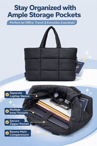 Cozy Puffer Winter Tote Bag